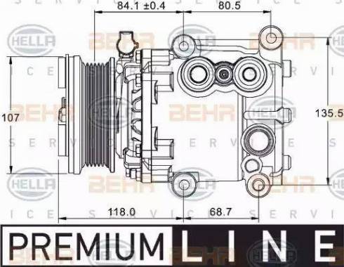 BEHR HELLA Service 8FK 351 334-091 - Компресор, кондиціонер autozip.com.ua