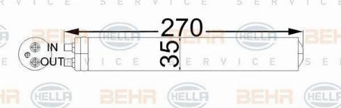 BEHR HELLA Service 8FT 351 192-674 - Осушувач, кондиціонер autozip.com.ua