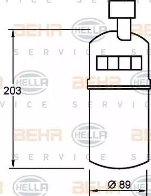 BEHR HELLA Service 8FT 351 335-041 - Осушувач, кондиціонер autozip.com.ua