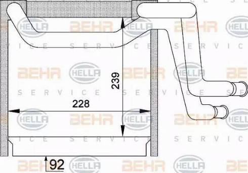 BEHR HELLA SERVICE 8FV 351 336-001 - Випарник, кондиціонер autozip.com.ua