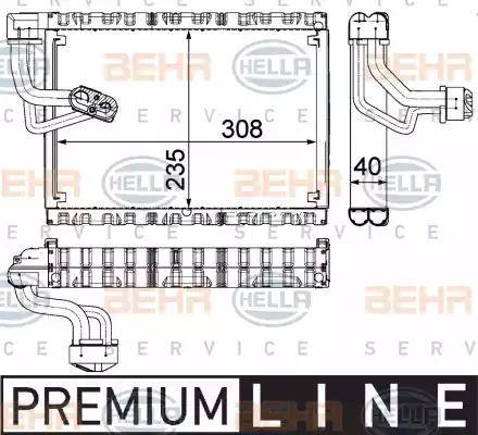 BEHR HELLA SERVICE 8FV 351 330-681 - Випарник, кондиціонер autozip.com.ua