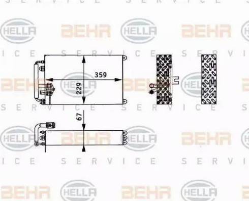 BEHR HELLA Service 8FV 351 330-141 - Випарник, кондиціонер autozip.com.ua