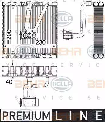 BEHR HELLA Service 8FV 351 330-711 - Випарник, кондиціонер autozip.com.ua