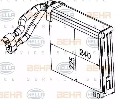 BEHR HELLA Service 8FV 351 330-721 - Випарник, кондиціонер autozip.com.ua