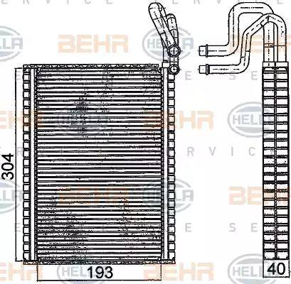 BEHR HELLA Service 8FV 351 331-291 - Випарник, кондиціонер autozip.com.ua