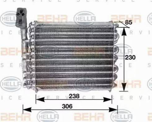 BEHR HELLA SERVICE 8FV 351 210-461 - Випарник, кондиціонер autozip.com.ua
