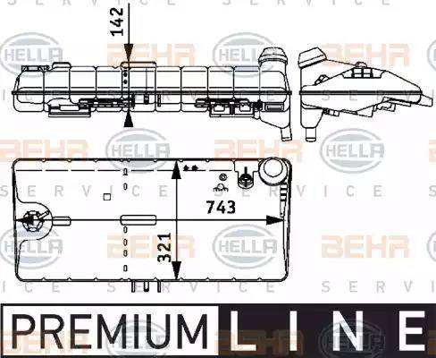 BEHR HELLA SERVICE 8MA 376 705-381 - Компенсаційний бак, охолоджуюча рідина autozip.com.ua