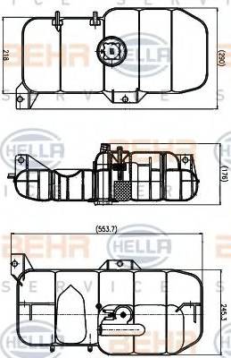 BEHR HELLA Service 8MA 376 731-001 - Компенсаційний бак, охолоджуюча рідина autozip.com.ua