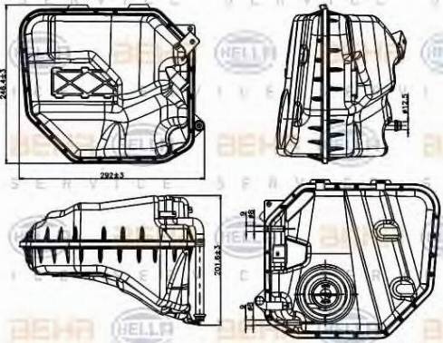 BEHR HELLA Service 8MA 376 737-201 - Компенсаційний бак, охолоджуюча рідина autozip.com.ua