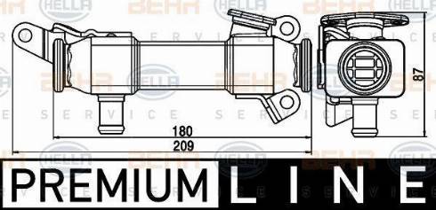 BEHR HELLA Service 8ME 376 745-301 - Радіатор, рециркуляція ОГ autozip.com.ua