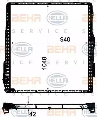 BEHR HELLA Service 8MK 376 906-314 - Радіатор, охолодження двигуна autozip.com.ua