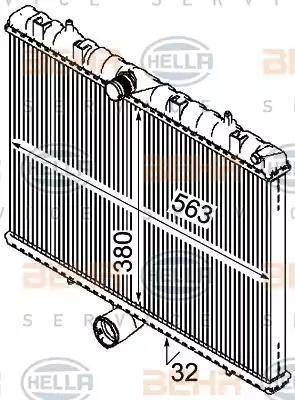 BEHR HELLA SERVICE 8MK 376 745-131 - Радіатор, охолодження двигуна autozip.com.ua