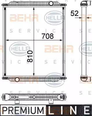 BEHR HELLA Service 8MK 376 755-441 - Радіатор, охолодження двигуна autozip.com.ua