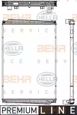 BEHR HELLA Service 8MK 376 755-401 - Радіатор, охолодження двигуна autozip.com.ua