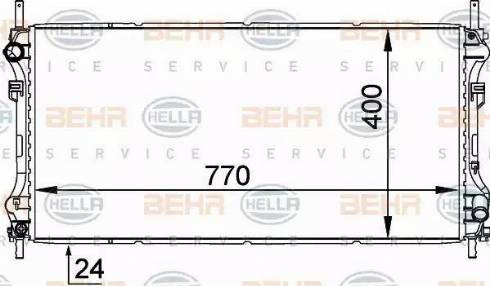 BEHR HELLA SERVICE 8MK 376 755-321 - Радіатор, охолодження двигуна autozip.com.ua