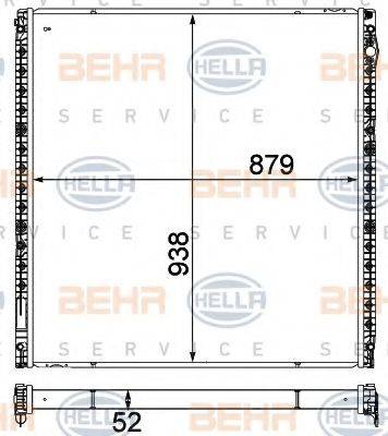 BEHR HELLA Service 8MK 376 750-591 - Низькотемпературний охолоджувач, інтеркулер autozip.com.ua