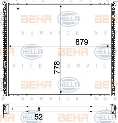 BEHR HELLA Service 8MK 376 750-601 - Низькотемпературний охолоджувач, інтеркулер autozip.com.ua