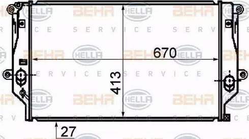 BEHR HELLA Service 8MK 376 753-761 - Радіатор, охолодження двигуна autozip.com.ua