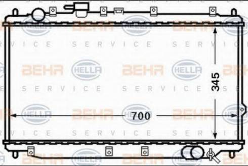 BEHR HELLA SERVICE 8MK 376 769-031 - Радіатор, охолодження двигуна autozip.com.ua