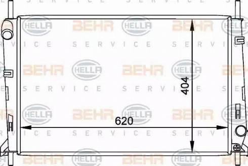 BEHR HELLA Service 8MK 376 764-051 - Радіатор, охолодження двигуна autozip.com.ua