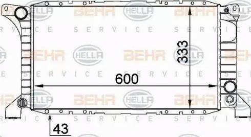 BEHR HELLA SERVICE 8MK 376 764-011 - Радіатор, охолодження двигуна autozip.com.ua