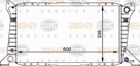 BEHR HELLA SERVICE 8MK 376 764-021 - Радіатор, охолодження двигуна autozip.com.ua