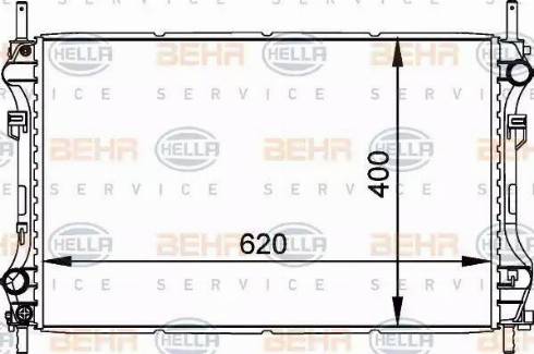 BEHR HELLA SERVICE 8MK 376 764-101 - Радіатор, охолодження двигуна autozip.com.ua