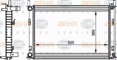 BEHR HELLA Service 8MK 376 764-301 - Радіатор, охолодження двигуна autozip.com.ua