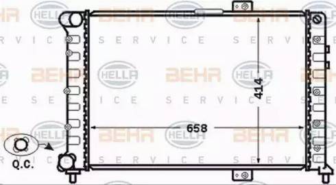 BEHR HELLA Service 8MK 376 766-091 - Радіатор, охолодження двигуна autozip.com.ua