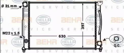 BEHR HELLA Service 8MK 376 766-131 - Радіатор, охолодження двигуна autozip.com.ua