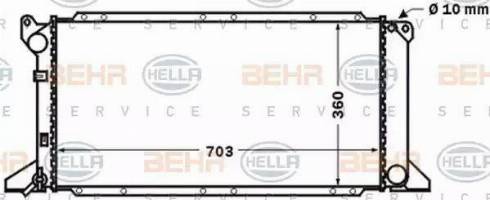 BEHR HELLA SERVICE 8MK 376 768-181 - Радіатор, охолодження двигуна autozip.com.ua