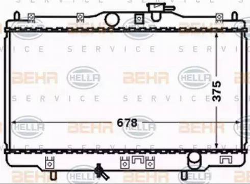 BEHR HELLA Service 8MK 376 768-261 - Радіатор, охолодження двигуна autozip.com.ua