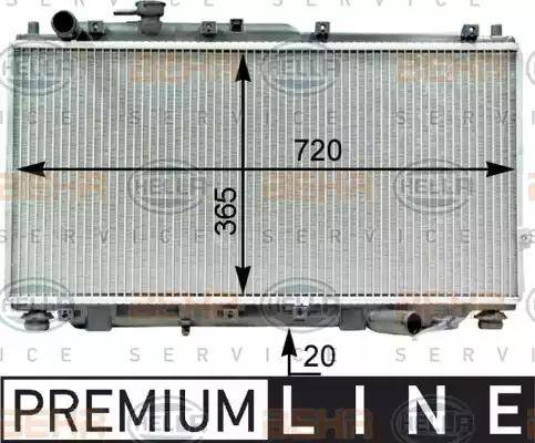BEHR HELLA SERVICE 8MK 376 763-401 - Радіатор, охолодження двигуна autozip.com.ua