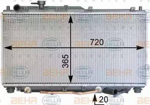 BEHR HELLA SERVICE 8MK 376 763-411 - Радіатор, охолодження двигуна autozip.com.ua