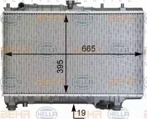BEHR HELLA SERVICE 8MK 376 763-361 - Радіатор, охолодження двигуна autozip.com.ua