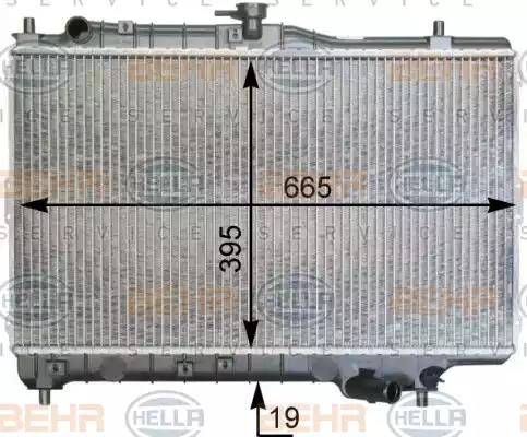 BEHR HELLA SERVICE 8MK 376 763-381 - Радіатор, охолодження двигуна autozip.com.ua