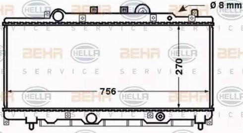 BEHR HELLA Service 8MK 376 767-521 - Радіатор, охолодження двигуна autozip.com.ua