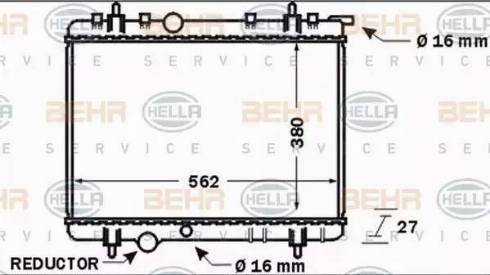 BEHR HELLA Service 8MK 376 767-081 - Радіатор, охолодження двигуна autozip.com.ua