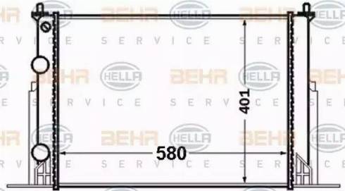 BEHR HELLA SERVICE 8MK 376 767-731 - Радіатор, охолодження двигуна autozip.com.ua
