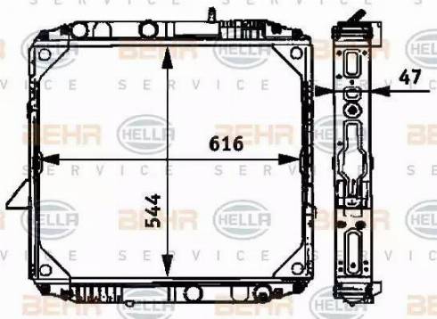 BEHR HELLA Service 8MK 376 709-751 - Радіатор, охолодження двигуна autozip.com.ua