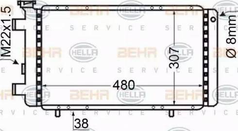 BEHR HELLA SERVICE 8MK 376 705-781 - Радіатор, охолодження двигуна autozip.com.ua
