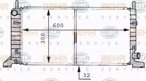 BEHR HELLA Service 8MK 376 706-661 - Радіатор, охолодження двигуна autozip.com.ua