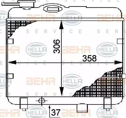 BEHR HELLA Service 8MK 376 706-301 - Радіатор, охолодження двигуна autozip.com.ua