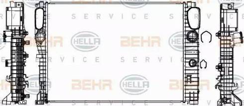 BEHR HELLA Service 8MK 376 700-594 - Радіатор, охолодження двигуна autozip.com.ua