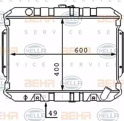 BEHR HELLA SERVICE 8MK 376 707-581 - Радіатор, охолодження двигуна autozip.com.ua