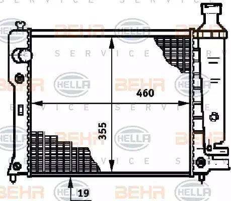 BEHR HELLA SERVICE 8MK 376 719-571 - Радіатор, охолодження двигуна autozip.com.ua