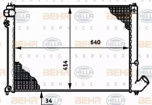 BEHR HELLA SERVICE 8MK 376 719-621 - Радіатор, охолодження двигуна autozip.com.ua
