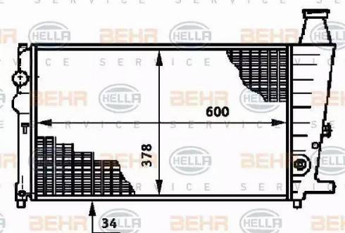 BEHR HELLA SERVICE 8MK 376 719-381 - Радіатор, охолодження двигуна autozip.com.ua