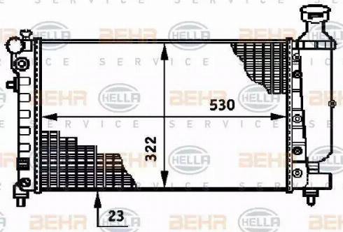 BEHR HELLA SERVICE 8MK 376 719-791 - Радіатор, охолодження двигуна autozip.com.ua