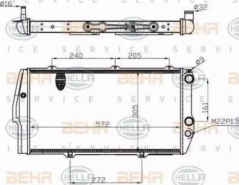 BEHR HELLA Service 8MK 376 714-701 - Радіатор, охолодження двигуна autozip.com.ua